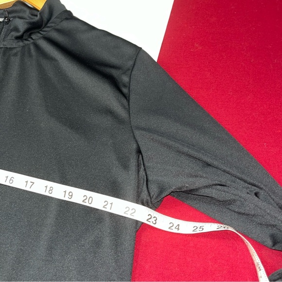 REEBOK black Shirt 3XL Play Dry ¼ Zip Pullover Workout Size 26-28 Polyester NEW - Picture 11 of 14